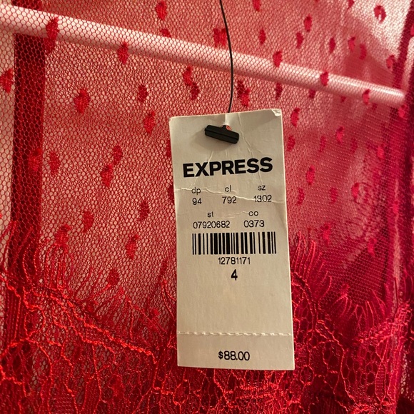 Express Lace Fit & Flare Dress - Picture 8 of 9